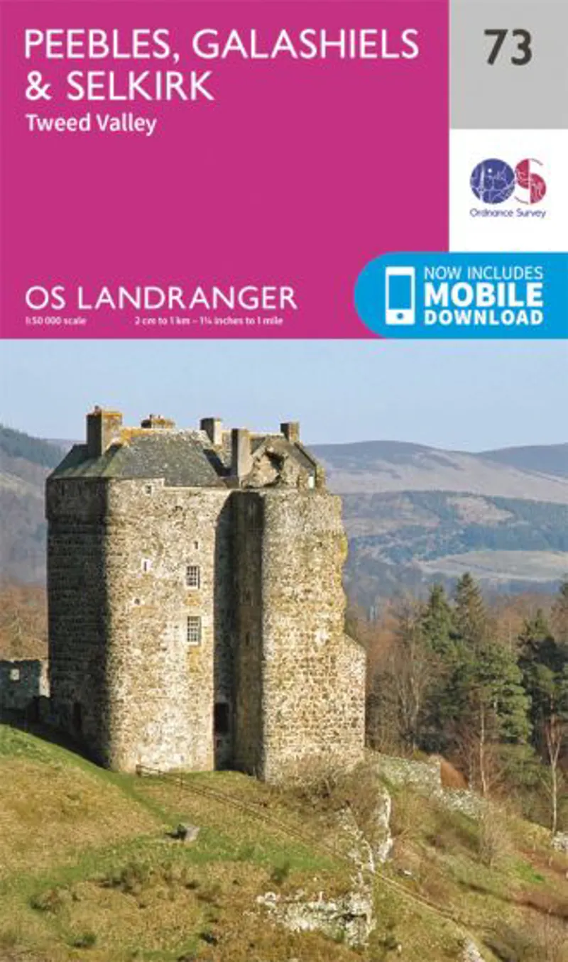 OS Landranger Map 73 - Peebles Galashiels and Selkirk Tweed Valley